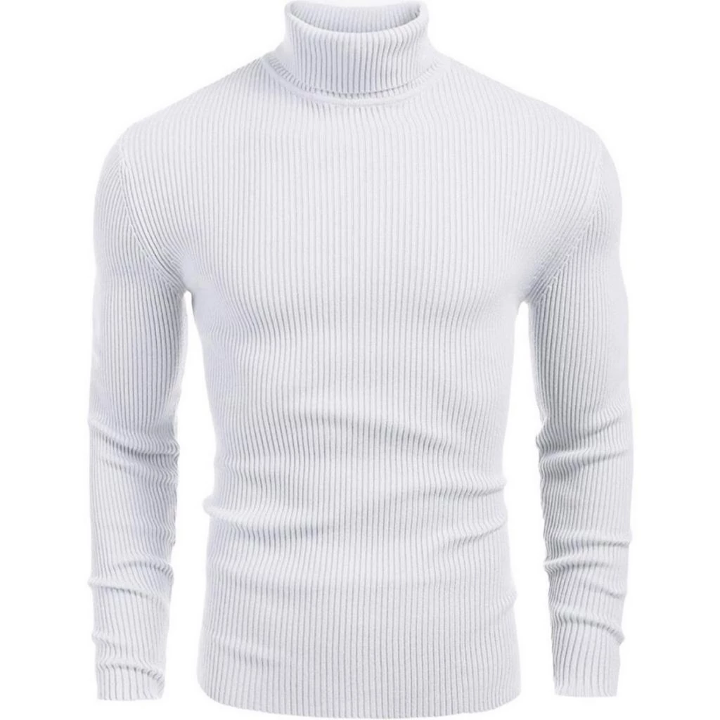 KAOS LEHER TINGGI (TURTLE NECK) - Putih (1 Lusin/12 Pcs) TTNK-0004