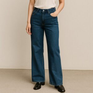 Celana Palazzo Jeans Wanita – Dark Blue (1 Lusin/12 Pcs) CLPZ-0001