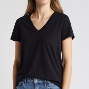 Kaos V Neck Wanita Lengan Pendek (1Lusin/12 Pcs) KSVS-0001