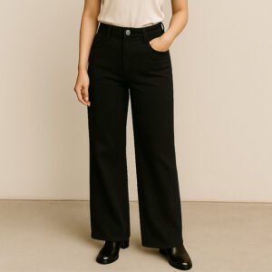 Celana Palazzo Jeans Wanita – Hitam (1 Lusin/12 Pcs) CLPZ-0003