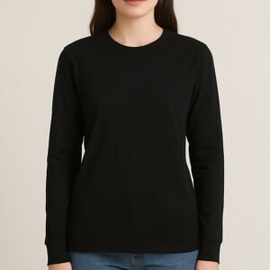 Kaos Polos Wanita Lengan Panjang (1Lusin/12 Pcs) KPLP-0002