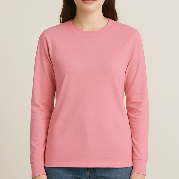 Kaos Polos Wanita Lengan Panjang (1Lusin/12 Pcs) KPLP-0003