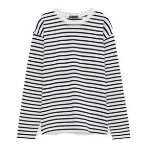 Kaos Wanita Motif Garis Lengan Panjang (1Lusin/12Pcs) KSGL-0001