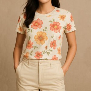 Kaos Motif Bunga 1 (1Lusin/12Pcs) KSMB-0001